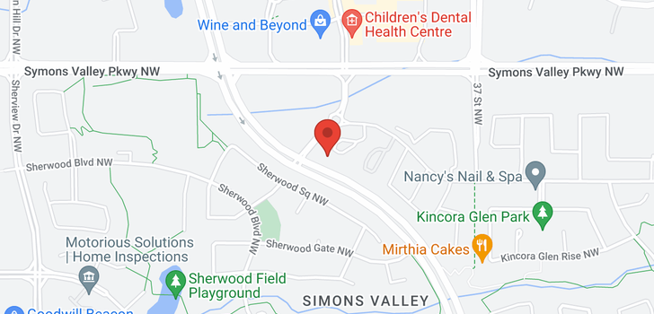 map of 3409 450 Kincora Glen Road NW